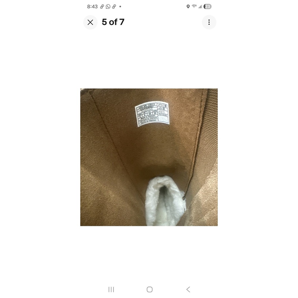 UGG Women's Trendy Block Heel Platform Boots Brown Suede Size 8 - Picture 8 of 9